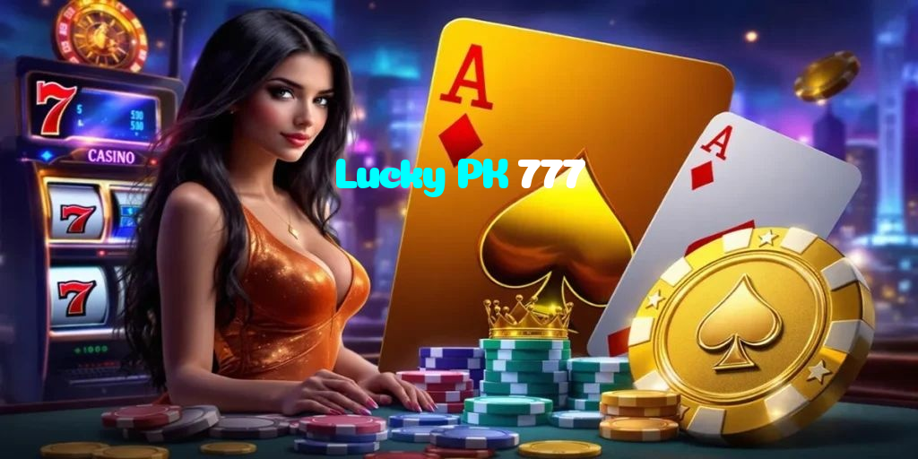 Lucky PK 777 casino presented on mobile device in Pakistan with slots and live games